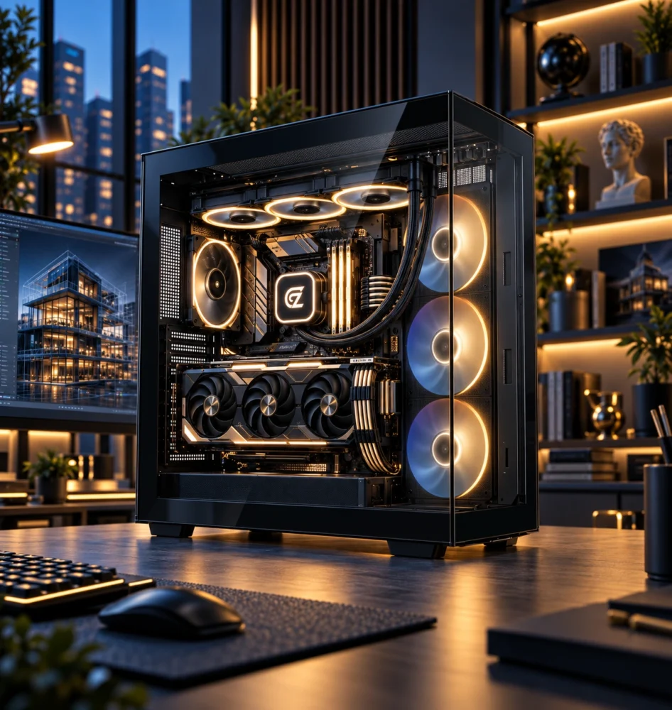 Titan Workstation custom PC by Customz Penang – built for 3D rendering and multitasking